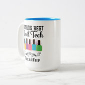 Beste Nail-technicus ter wereld Tweekleurige Koffiemok (Voorkant links)
