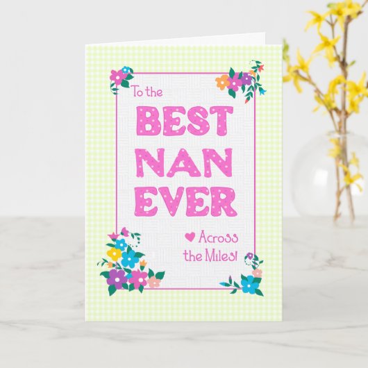 Beste Nan Ever Moederdag over de Miles Kaart (Gele Bloem)
