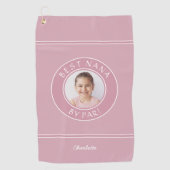 Beste Nana By Par Elegante Golfer Roze Foto Gift Golfhanddoek (Voorkant)