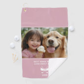 Beste Nana by par Leuke foto Golfer Modern Elegant Golfhanddoek (Insitu)