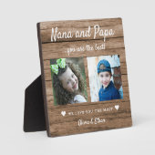 Beste Nana en Papa kleinkinderen 2 Foto Collage Ho Fotoplaat (Voorkant)