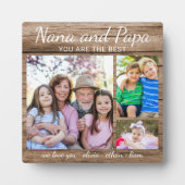 Beste Nana en Papa kleinkinderen 3 Foto Collage Ho Fotoplaat (Voorkant)