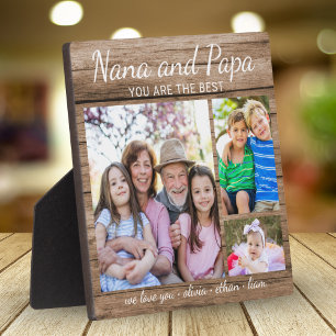 Beste Nana en Papa kleinkinderen 3 Foto Collage Ho Fotoplaat