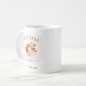 Beste Nana Ever | Boho Terracotta Floral Koffiemok (Voorkant links)
