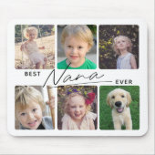 Beste Nana Ever Calligrafie 6 Foto Collage Muismat (Voorkant)