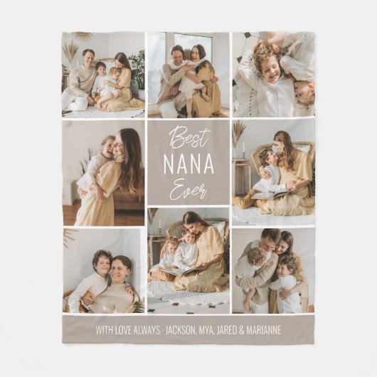 Beste NANA Ever Custom Fleece Blanket Deken (Voorkant)
