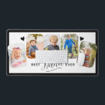 Beste Nana Ever Kalligrafie 5 Photo Desk Mat<br><div class="desc">Deze grootouder bureaumat biedt ruimte voor 5 foto's,  zodat u favoriete afbeeldingen van uw kleinkinderen kunt etaleren. Het ontwerp heeft een moderne kalligrafie met de tekst "Best Nana Ever" en een zwarte rand. Deze bureaumat is een perfect cadeau voor elke oma.</div>