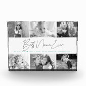 Beste Nana Ever Modern Gray Script Custom Collage Fotoblokken (Voorkant)