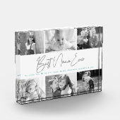 Beste Nana Ever Modern Gray Script Custom Collage Fotoblokken (Links)