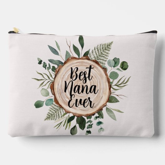 Beste Nana Ever rustiek hout en gebladerte Etui (Voorkant)