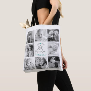 Beste Nana Ever Script 8 Fotocollage Modern Chic Tote Bag