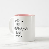 Beste Nana Ever Tweekleurige Koffiemok (Voorkant links)