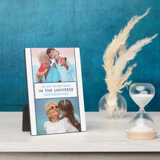 Beste Nana in het universum - Persoonlijke twee fo Fotoplaat (Zijkant)