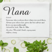Beste Nana, Oma, Grootmoeder Definitie Script Theedoek (Gevouwen)