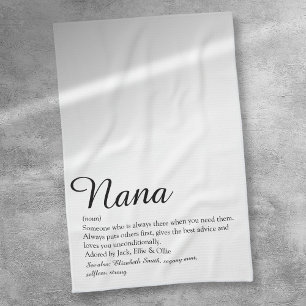 Beste Nana, Oma, Grootmoeder Definitie Script Theedoek