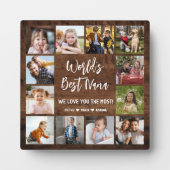 Beste Nana Oma Grootouders 12 Foto Collage Fotoplaat (Voorkant)