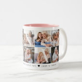 Beste Nana ooit, 10 Photo Grid Gift voor oma Tweekleurige Koffiemok (Voorkant rechts)