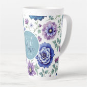 Beste Nana ooit Bloemen Latte Mok (Rechterhoek)