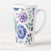 Beste Nana ooit Bloemen Latte Mok (Rechts)