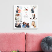 Beste Nana ooit | Bourgondië Boho Floral Foto Canvas Afdruk (Insitu (Woonkamer))