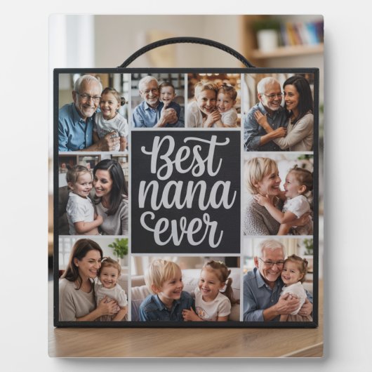 Beste Nana Ooit Custom Photo Collage Lijst - Perso Fotoplaat (Voorkant)