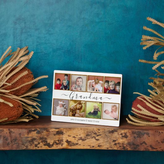 Beste Nana ooit foto collage plaque Fotoplaat (Zijkant)