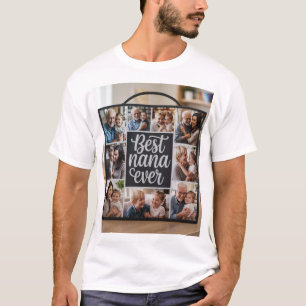 Beste Nana ooit gepersonaliseerde foto collage T-s T-shirt