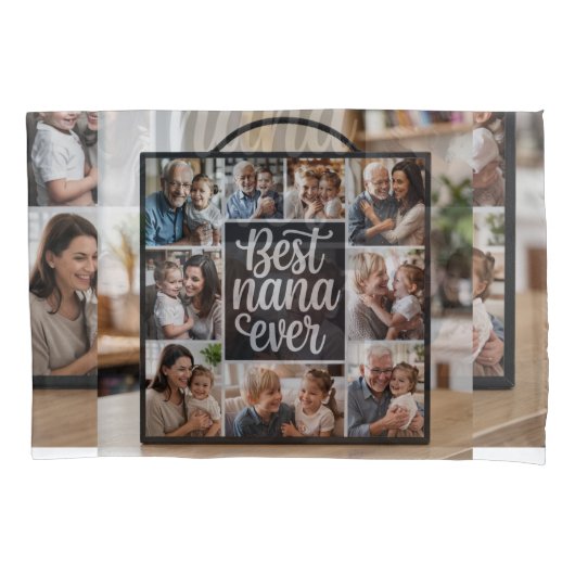 Beste Nana ooit gepersonaliseerde foto Kussensloop (Voorkant)