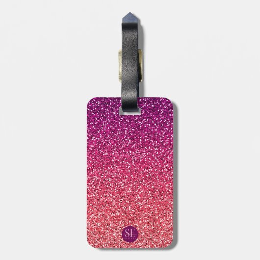 BESTE NANA OOIT GLITTER CUSTOM TYPOGRAPHY BAGAGELABEL (Achterkant verticaal)