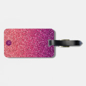 BESTE NANA OOIT GLITTER CUSTOM TYPOGRAPHY BAGAGELABEL (Achterkant horizontaal)