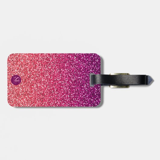 BESTE NANA OOIT GLITTER CUSTOM TYPOGRAPHY BAGAGELABEL (Achterkant horizontaal)