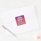 BESTE NANA OOIT GLITTER CUSTOM TYPOGRAPHY VIERKANTE STICKER (Envelop)