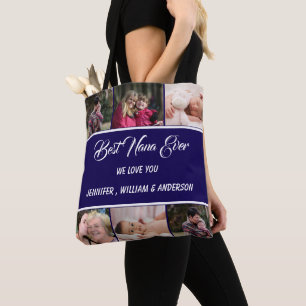 Beste Nana ooit Grandchildren fotocollage Tote Bag