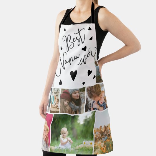 Beste Nana ooit harten foto collage rooster Schort (Insitu)