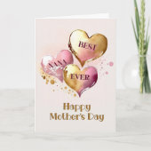 Beste Nana ooit Hartjes Moederdag Feestdagen Kaart (Voorkant)