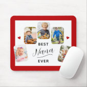 Beste Nana Ooit Kalligrafie 5 Foto Rood Muismat (Met muis)