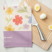 Beste Nana Ooit Keukenhanddoek – Bloemontwerp (Quarter Fold)