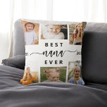 Beste NaNa Ooit - Kleinkinderen Fotocollage Kussen<br><div class="desc">Vier de "Beste NaNa Ooit" met deze gepersonaliseerde kleinkinderen Photo Collage Sierkussen. Dit doordachte geschenk heeft een liefdevol gerangschikte collage van gekoesterde foto's die speciale momenten vastleggen, aangevuld met een oprechte boodschap. Gemaakt van hoogwaardige, zachte stof, biedt het zowel comfort als stijl aan elke woonruimte. De verwijderbare dekking is machine...</div>