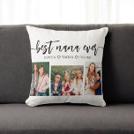 Beste NaNa Ooit - Kleinkinderen Fotocollage Kussen<br><div class="desc">Vier je NaNa met het beste NaNaNa Ever Kleinkinderen Fotocollage Sierkussen. Deze gepersonaliseerde aandenken beschikt over een prachtig gerangschikte collage van gekoesterde foto's, het vastleggen van speciale momenten met haar kleinkinderen. Gemaakt van hoogwaardige materialen, voegt het een stijlvolle en sentimentele touch toe aan elke ruimte, perfect om op een bed...</div>