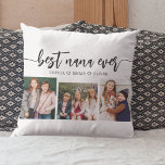 Beste NaNa Ooit - Kleinkinderen Fotocollage Kussen<br><div class="desc">Vier je NaNa met het beste NaNaNa Ever Kleinkinderen Fotocollage Sierkussen. Deze gepersonaliseerde aandenken beschikt over een prachtig gerangschikte collage van gekoesterde foto's, het vastleggen van speciale momenten met haar kleinkinderen. Gemaakt van hoogwaardige materialen, voegt het een stijlvolle en sentimentele touch toe aan elke ruimte, perfect om op een bed...</div>