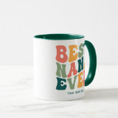 Beste Nana ooit - Kleurrijke Groovy Custom Oma Mok (Voorkant rechts)