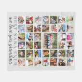BESTE NANA OOIT Oma 39 Fotocollage Grijs Fleece Deken (Voorkant (Horizontaal))