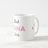 Beste Nana Ooit Roze Harten Gepersonaliseerd Koffiemok (Voorkant rechts)