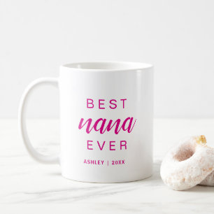 Beste Nana Ooit Roze Script Cadeau Voor Oma Koffiemok