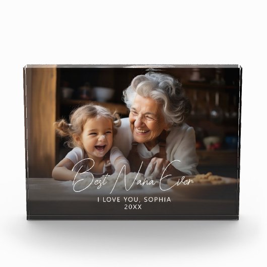 Beste Nana ooit Schattige kleinkind Keepsake Fotoblokken (Voorkant)