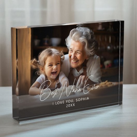 Beste Nana ooit Schattige kleinkind Keepsake Fotoblokken