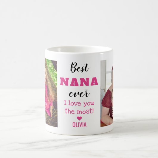 Beste Nana ooit van je houdt Meest Grandkid 2 Foto Koffiemok (Center)