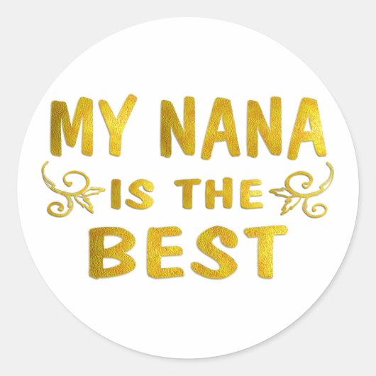 Beste Nana Ronde Sticker (Voorkant)