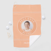 Beste Nana van Par Elegant Golfer Peach foto cadea Golfhanddoek (Insitu)