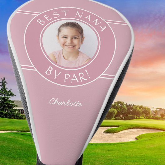Beste Nana van Par Oma Foto Custom Pink Fun Golfheadcover